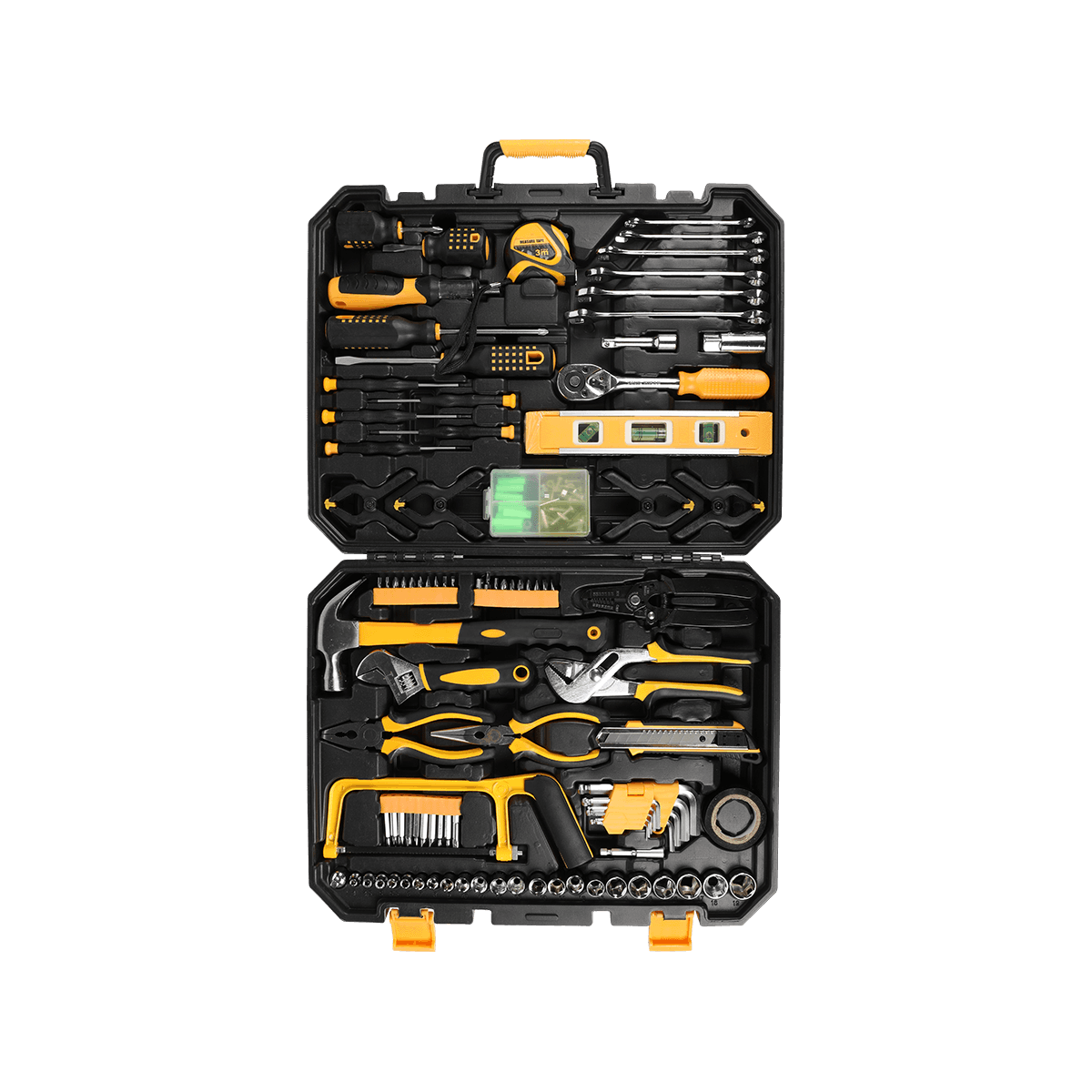 168 pezzi Set di strumenti per la riparazione automatica di chiavi a bussola Combinazione Kit di utensili manuali misti con custodia in plastica per cassetta degli attrezzi