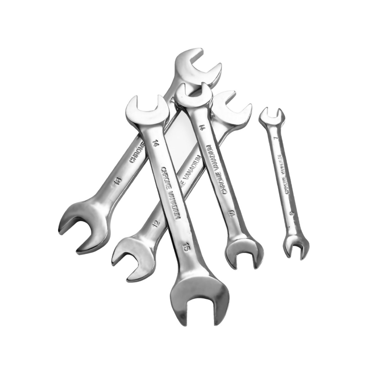Set di chiavi combinate a doppia estremità aperta